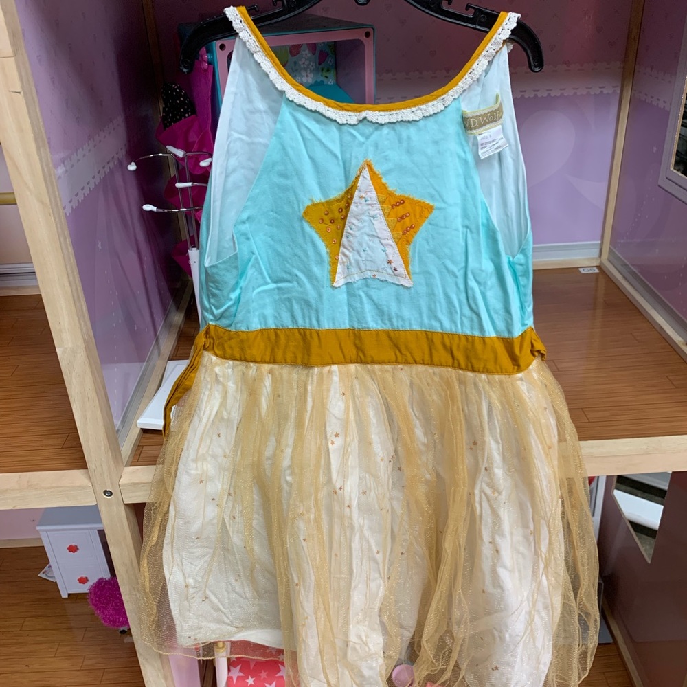 Well Dressed Wolf, super hero dress with cape!